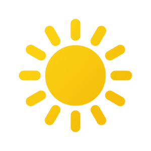 sun representing solar energy icon