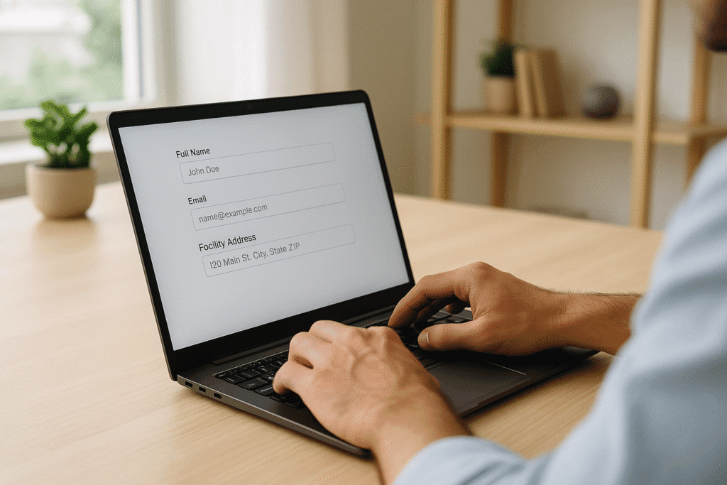 Customer filling online form for Free Preliminary Solar Design