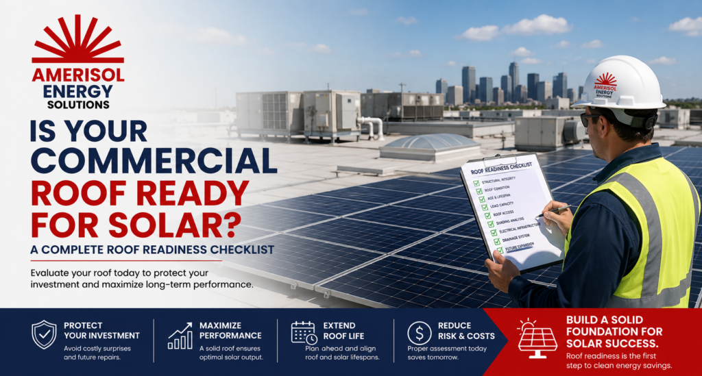 Is Your Commercial Roof Ready for Solar? A Complete Roof Readiness Checklist 1 Is your commercial roof ready for solar