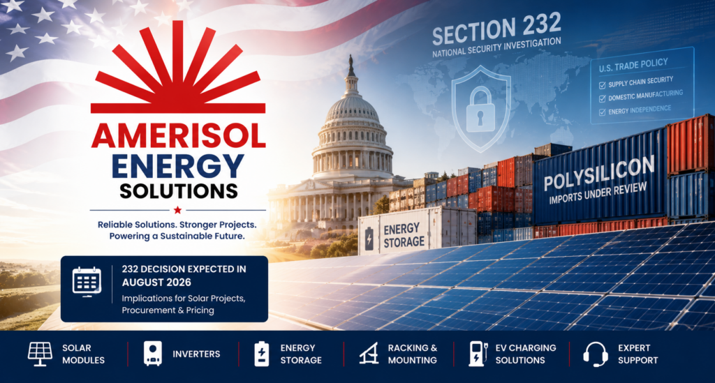 Section 232 Polysilicon Decision Expected in August