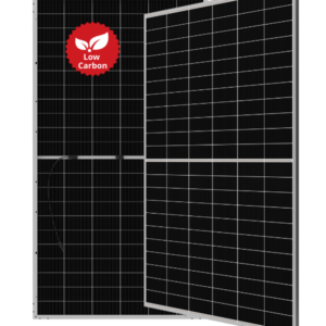 Canadian Solar HiHero CS6.2-66HB-H low carbon bifacial HJT dual-glass solar panel front and back view
