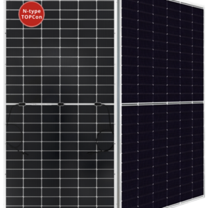 Canadian Solar TOPBiHiKu6 CS6.2-66TB bifacial N-type TOPCon dual-glass solar panel front and back view