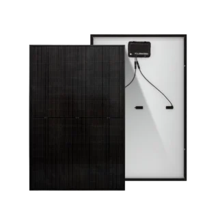 Qcells Q.TRON AC BLK M-G2+/AC solar module with integrated microinverter, front and back view