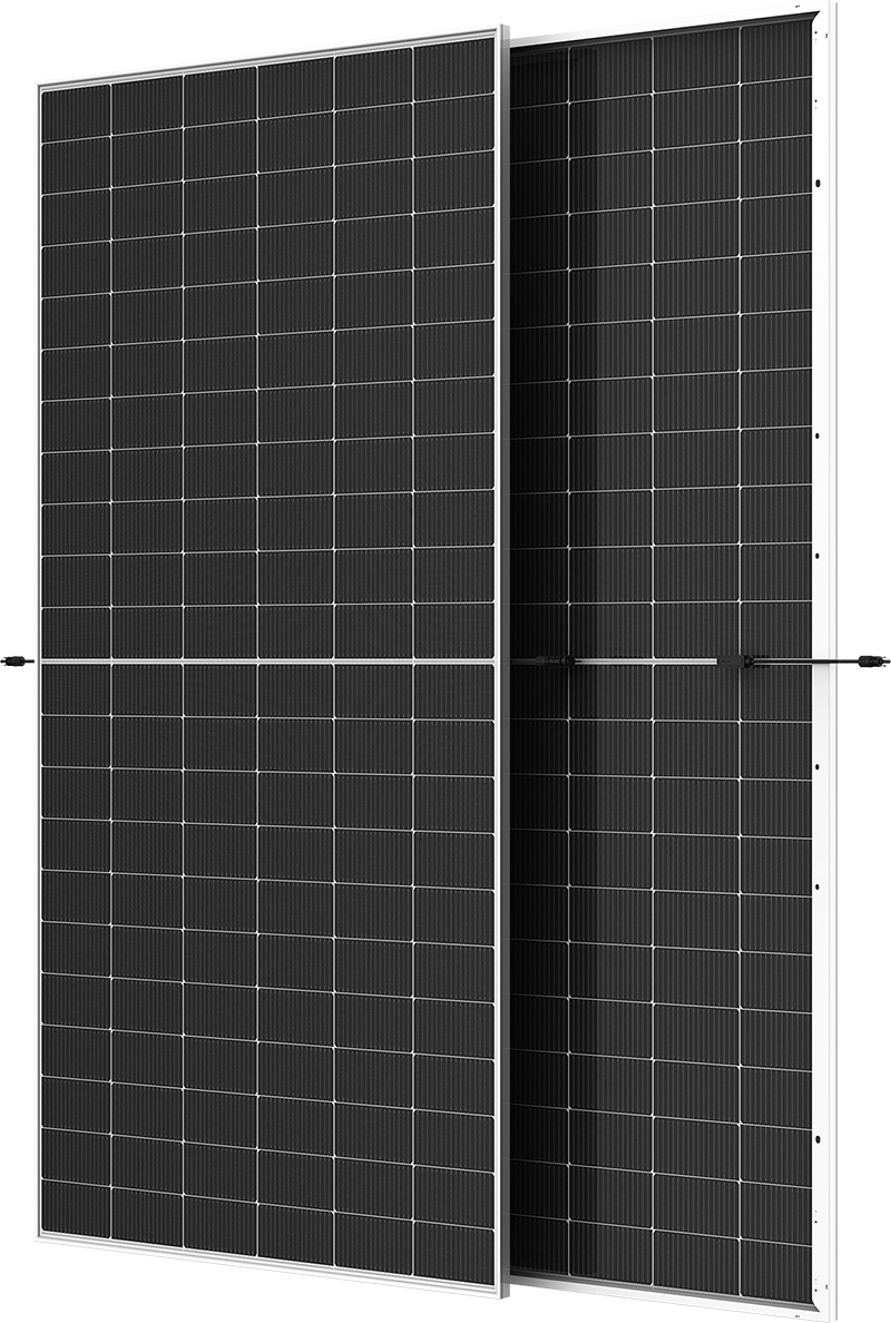 Trina Solar Vertex N Shield TSM-NED19RC.20 620W N-Type TOPCon Bifacial Dual Glass Solar Panel 1 Trina Solar NED19RC.20 620W TSM-620NED19RC.20 N-type TOPCon bifacial dual glass hail-resistant solar panel front and back
